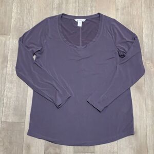 Womens Athleta Oversized Performance Active Longsleeve Gym Workout Shirt‎